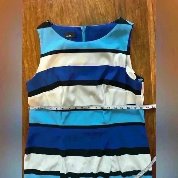 ALYX Women’s Blue Striped Dress Size 18 - Picture 5 of 7